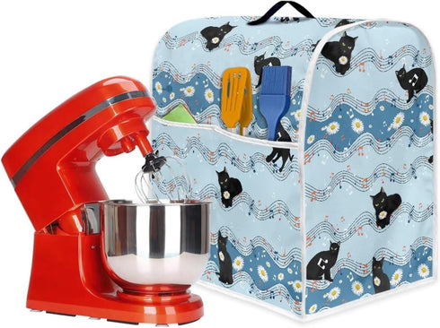 Cat Music Mixer Cover, Kitchen Appliance Covers to Keep Clean & Safe, Dustproof Compatible with 5-8 Qt Bowl-Lift Stand