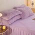 Soft Lavender Faux Fur Fluffy Pillow Case, Cute Decorative Fuzzy Pillow Covers for Home Bedroom Living Room, Set of 2