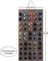 Sunglasses Organizer Storage, Hanging Eyeglasses Wall Pocket Mounted, 25 Slots, Black, Large