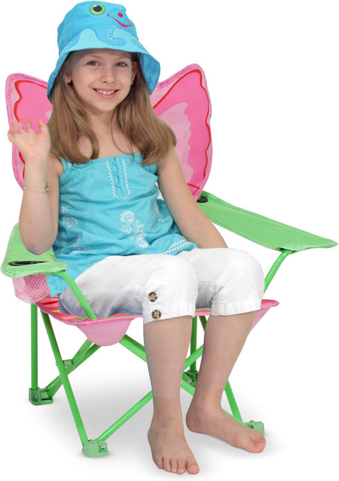 Packaging) Melissa & Doug Bella Butterfly Child's Outdoor Chair (Frustration-Free
