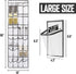 24 Closets 3Hooks, (66"x 19") Over the Door Shoe Organizer, Large Breathable Mesh Pockets, Space Saving Hanging Storage
