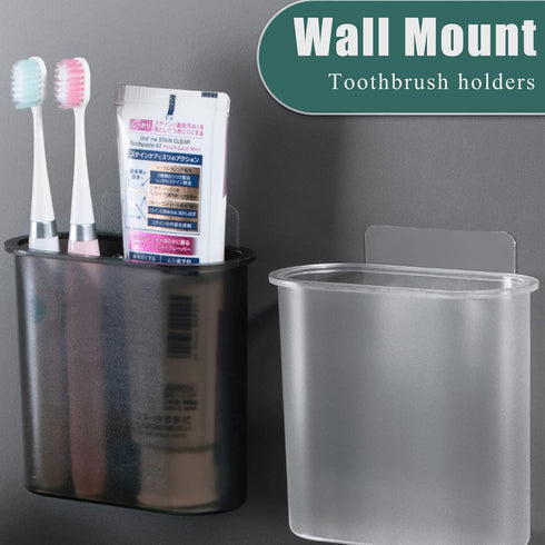 Toothbrush Holders Wall Mounted - Self Adhesive Holders for Electric Toothbrush, Toothpaste, Razor, Tableware Holder