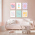 Lwoztra 8x10 Inch Girls Room Wall Art Kids Canvas Poster Nursery Wall Decor Pink Colorful Prints Baby Toddler Pictures