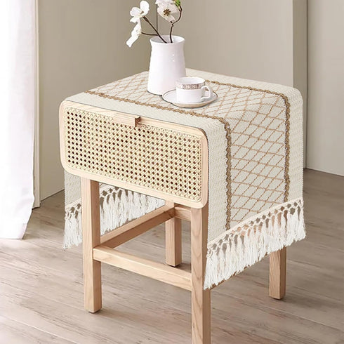 Summer 48 Inches yuboo Boho Table Runner, Rustic Farmhouse Table Runners Short Dresser Runners for Bedroom, Small