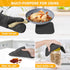 IXO 6Pcs Oven Mitts and Pot Holders, 500? Heat Resistant with Soft Cotton Lining and Non-Slip Silicone Surface