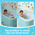 Nelebe Rhh 3FT Dolphin Pattern Bathtub Splash Guard Play Shelf for the Wide &Straight Bathtub Edge Toy Tray Caddy