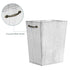 Rustic Farmhouse Wood Wastebasket Trash Can, Square Garbage Container Bin with Decorative Metal Handle for Home