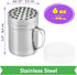 6oz CUSINIUM Metal Parmesan Cheese Shaker with Large Holes - With Handle - Chili Flakes Dispensers - Pizza Shaker |