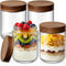 Bumobum 16 oz Overnight Oats Containers with Lids, Glass Mason Jars with