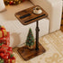 promitop 360 TV Tray Side Table for Couch - Swivel Adjustable Height Rotating Sofa Table C Table End Table Laptop Desk