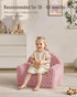 2-in-1 Blissful Diary Toddler Couch, Comfy Toddler Chair & Lounger, Soft Flannel Fleece Kids Couch Sofa for Old Girls