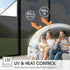 One Way Window Film Privacy Tint for Home, Reflective Light Heat Blocking for Doors and Windows (Black 17.5X78.7)