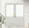 Aquazolax Sheer Curtains for Door Window Set of 2 - Lightweight Privacy Curtain with Tiebacks, Pure White