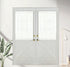 Aquazolax Sheer Curtains for Door Window Set of 2 - Lightweight Privacy Curtain with Tiebacks, Pure White