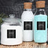 Minimalist Laundry Room Labels, 30 Matte Waterproof Labels for Jars and Detergent Dispensers, Black