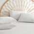 Bamboo Rayon Waterproof Pillow Protector, Breathable Cooling Pillow Case Cover with Zipper, 4 Packs, Queen, White