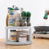 Lazy Susan Organizer, 2 Tier Non Skid Spice Rack Turntable,360 Degree Rotating Seasoning Organizer, 10-Inch Spinning Organizer for Pantry Cabinet, Kitchen, Countertop, Vanity Display Stand by Kozloskyi