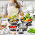Mixing Bowl Set of 5, Stainless Steel Nesting Whisking Bowls for Cooking, Baking, and Food Prep