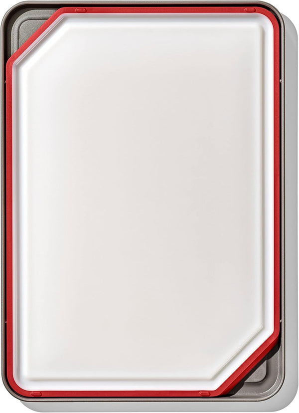 OXO Outdoor Kitchen Cutting Board & Tray, White