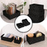 Drawer Organizer Bins, Woven Storage Box Set of 6, Stackable Cube Baskets for Organizing Drawers and Shelves.
