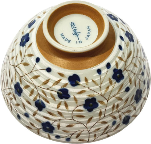 Traditional Japanese Ceramics Rice Bowl Chawan Pottery, Dishwasher Microwave Safe, Made in Japan (Kohiki Kozakura,