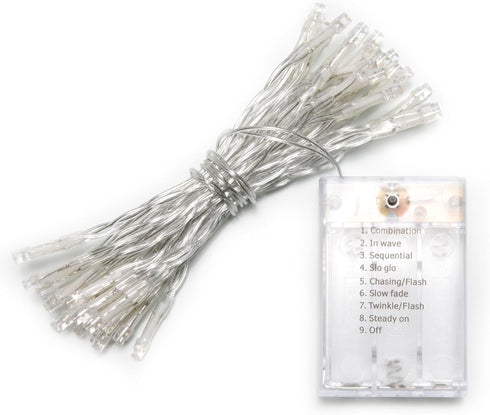 Karlling Lights,8 13 1Pack) Battery Operated Christmas Flashing Mode ft Short Clear Wire Led Fairy Light String