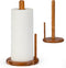 Acacia Wood Paper Towel Holder Countertop, Wooden Paper Towel Holder Thicken Base