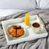 15.7" 11.8" 3.1" Juvale Ottoman Tray with Coasters & Interchangeable Gold & Silver Handles - x x - White Rustic Wood