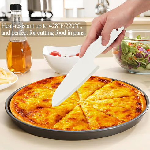 2 PCS Nylon Knife Safe for Kids, Professional Lettuce Knife for Real Cooking, Heat-resistant Plastic Knife