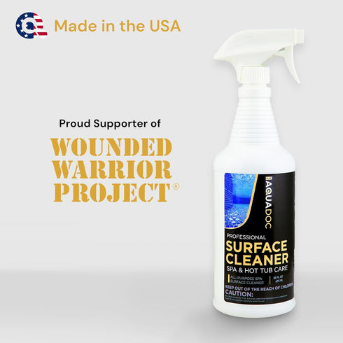 16oz Hot Tub Cleaner Spray - Spa Surface Cleaner for Hot Tub Chemical Made in the USA - AquaDoc