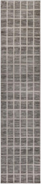 Nourison Serenity Home Contemporary Area Rug, Grey Ivory 2'2" x 7'6", Easy-Cleaning for Bedroom & Living Room