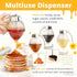 Zyntrytong Honey Dispenser,Honey Dispenser No Drip,ABS Honey Pot with Stand, Maple Syrup Honey Container, No Drip Syrup