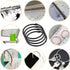 24 Pack Rustproof Decorative Metal Round Shower Curtain Rings for Bathroom Shower Rod (Black)