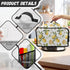 Crock for Pot Cover 6-8 qt, Yellow Lemon Slow Cooker Dust Cover with Pocket for Accessories