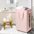 Goodpick Pink Laundry Baskets with Wheels, 2-Pack 75L Rolling Laundry Basket with Removable Wash Bags