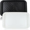 Grilling Prep and Serve Trays, Set of 2 BBQ Trays for Raw and Cooked Food, Black and White