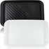 Grilling Prep and Serve Trays, Set of 2 BBQ Trays for Raw and Cooked Food, Black and White