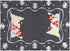 Simhomsen Set of 6 Decorative Dark Gray Snowman Table Place Mats for Christmas Holidays (12 × 18 Inch)