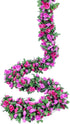 Miracliy 9Pcs 74FT Purple Flower Garland, Artificial Rose Arch Vines for Wedding Decoration