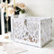 OurWarm PVC Hollow Wedding Envelope Box with Lock and Card Sign, Secure Money Box for Wedding Reception, Birthday, Baby