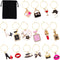 AIERSA Wine Glass Charms - Funny Drink Markers with Gold Rings for Party Decorations