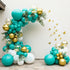 Teal Balloon Garland Kit with Gold Butterflies, Turquoise, Blue, Green, White & Gold Balloons for Party Decor