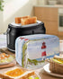 Toaster Cover, Coastal Lighthouse 2 Slice, Watercolor Blue Sky Sea Summer Beach with Loop, Polyester Dust Cover
