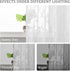 DWCN 2 Pack White Floral Lace Valances for Kitchen, Rod Pocket Half Window Sheer Curtains, 42 x 18 inch