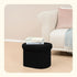 16.1"x12.2"x12.2" PINPLUS Storage Ottoman Boulce Tufted Oval Small Ottomans Bench Foot Rest with Storage (Black)