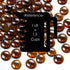 CYS EXCEL Amber Glass Gemstone Beads, 1 LB Flat Marble Beads for Aquarium Decor, Approx. 85-100 PCS
