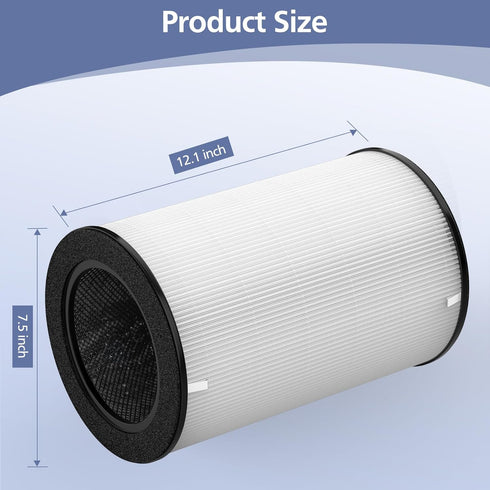 AP-T45 AP-T40FL HEPA Filter Compatible with Homedics TotalClean 5-In-1 Tower Air Purifier, AP-T40, AP-T45