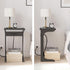 2 TB01BK044 TUTOTAK C Shaped End Table with Charging Station, Side Table, Couch Table for Small Spaces, Tv Tray Table