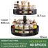 SAYZH 2 (10 inch) Lazy Susan Organizer Spice Rack - Tier Height Adjustable Spice Organization for Cabinet, Metal