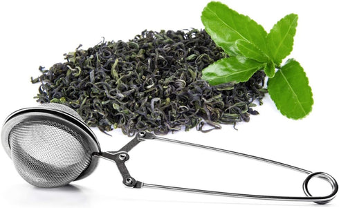 JEXCULL 3 Pack Snap Ball Tea Strainer, Premium Stainless Steel Tea Infuser with Handle for Loose Leaf Tea